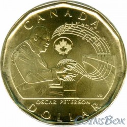 Канада 1 доллар 2022. Оскар Питерсон