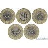 100 tenge 2022 Saki style. Set of 5 coins