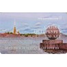 Transport card Plantain. 320 years of St. Petersburg. Light blue