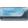 Travel card keychain Plantain. 320 years of St. Petersburg. LIghtBlue