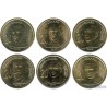 Сербия 20 динаров набор монет Известные личности 2006-2012