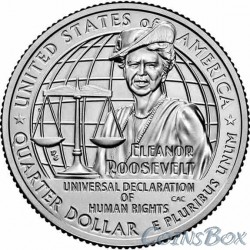 25 cents 2023. 8th quarter. Eleanor Roosevelt