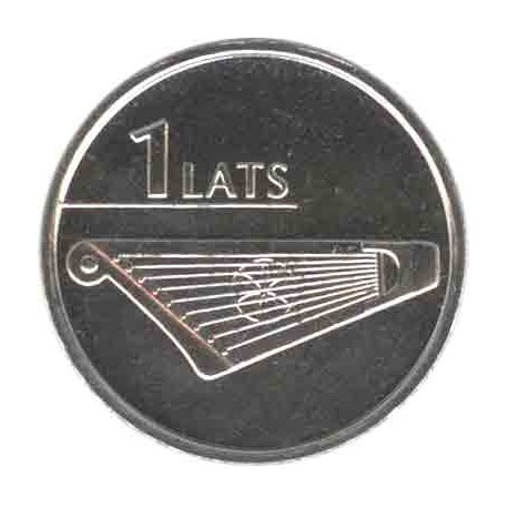 Latvia 1 lats 2013 Harp