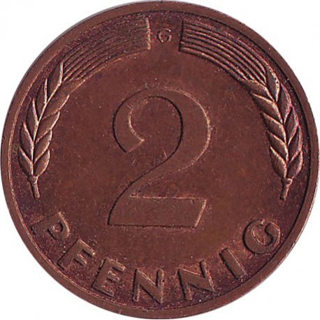 Germany 2 pfennig 1969 G