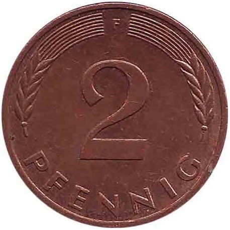 Germany 2 pfennig 1983 F