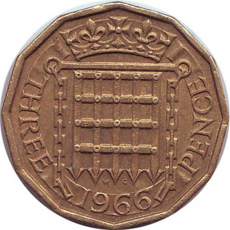 England 3 pence 1966