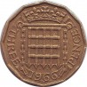 Англия 3 пенса 1966