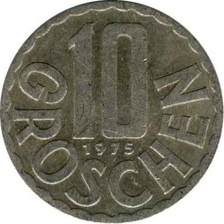 Austria 10 groschen 1975