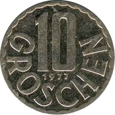 Austria 10 groschen 1977