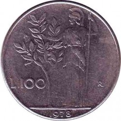 Италия 100 лир 1978 год