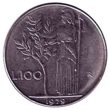 Италия 100 лир 1979 год