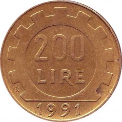 Italy 200 lire 1991