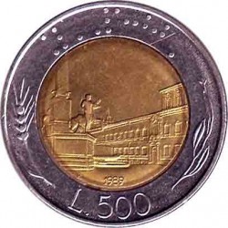 Italy 500 lire 1989
