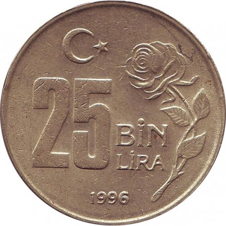Турция 25 Bin Lira 1996