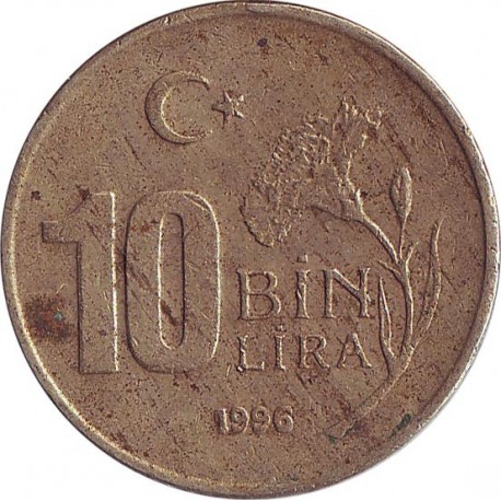 Турция 10 Bin Lira 1996