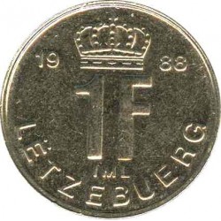 Люксембург 1 Франк 1988