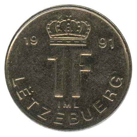 Luxembourg s 1 franc 1991