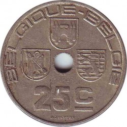 Бельгия 25 сантимов 1938 (BELGIQUE-BELGIE)