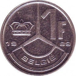 Belgium 1 franc 1989 (BELGIE)