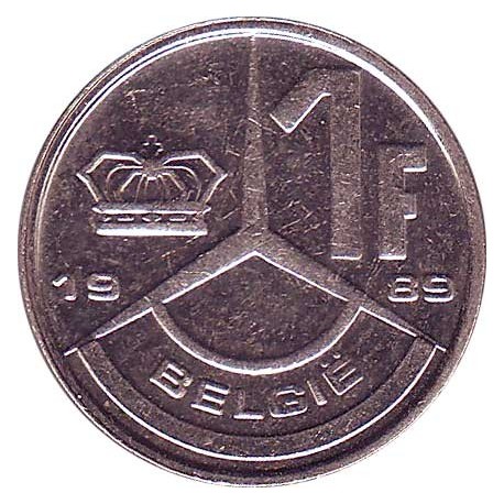 Бельгия 1 франк 1989 (BELGIE)