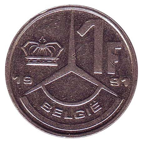 Belgium 1 franc 1991 (BELGIE)