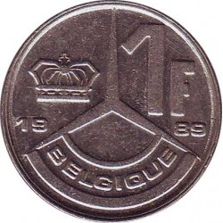 Belgium 1 franc 1989 (BELGIQUE)