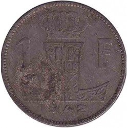 Бельгия 1 франк 1942 (BELGIE-BELGIQUE)